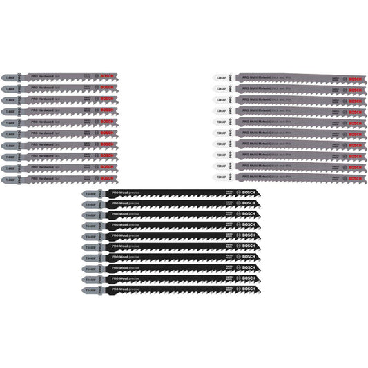 BOSCH PRO Wood and Metal Stichsägeblätter-Set 30 tlg | 2607011946