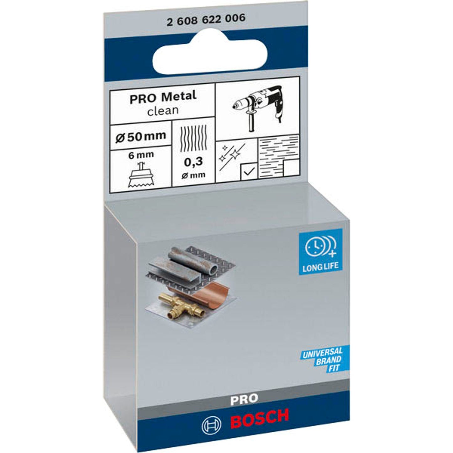 BOSCH Drahtbürste für Bohrmaschine PRO Metal Topfbürste | 2608622006