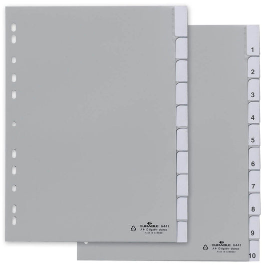 DURABLE Ordnerregister Vollformat mit Wechseltaben, 1 Satz