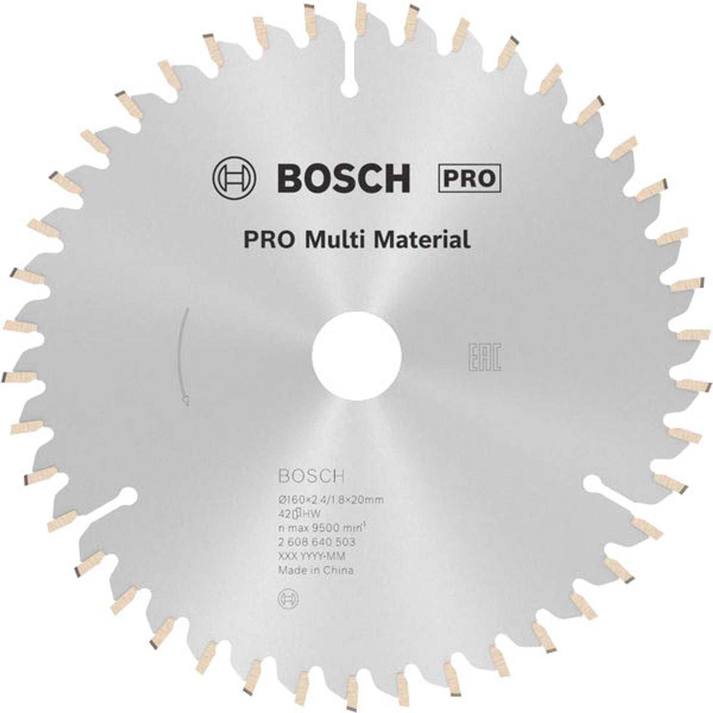 BOSCH PRO Multi Material Kreissägeblatt 160,0 mm, 42 Zähne | 2608640503