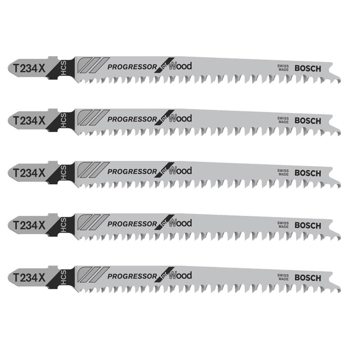 BOSCH T234X Progressor for Wood Stichsägeblätter | 2608633528 | 1 Pack = 5 St.