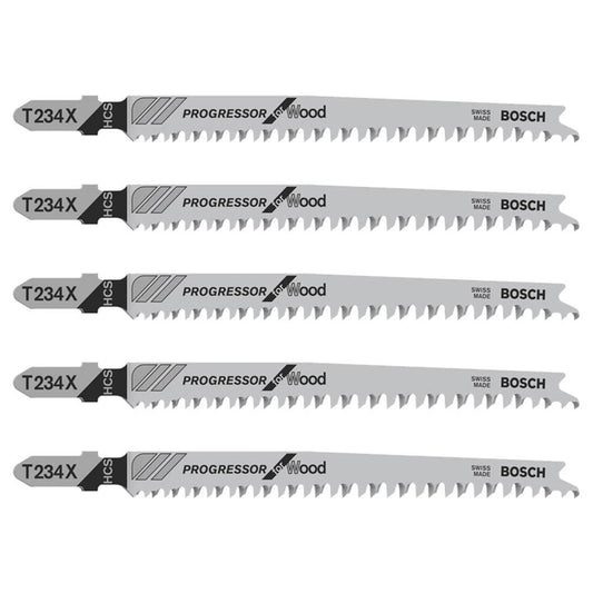 BOSCH T234X Progressor for Wood Stichsägeblätter | 2608633528 | 1 Pack = 5 St.