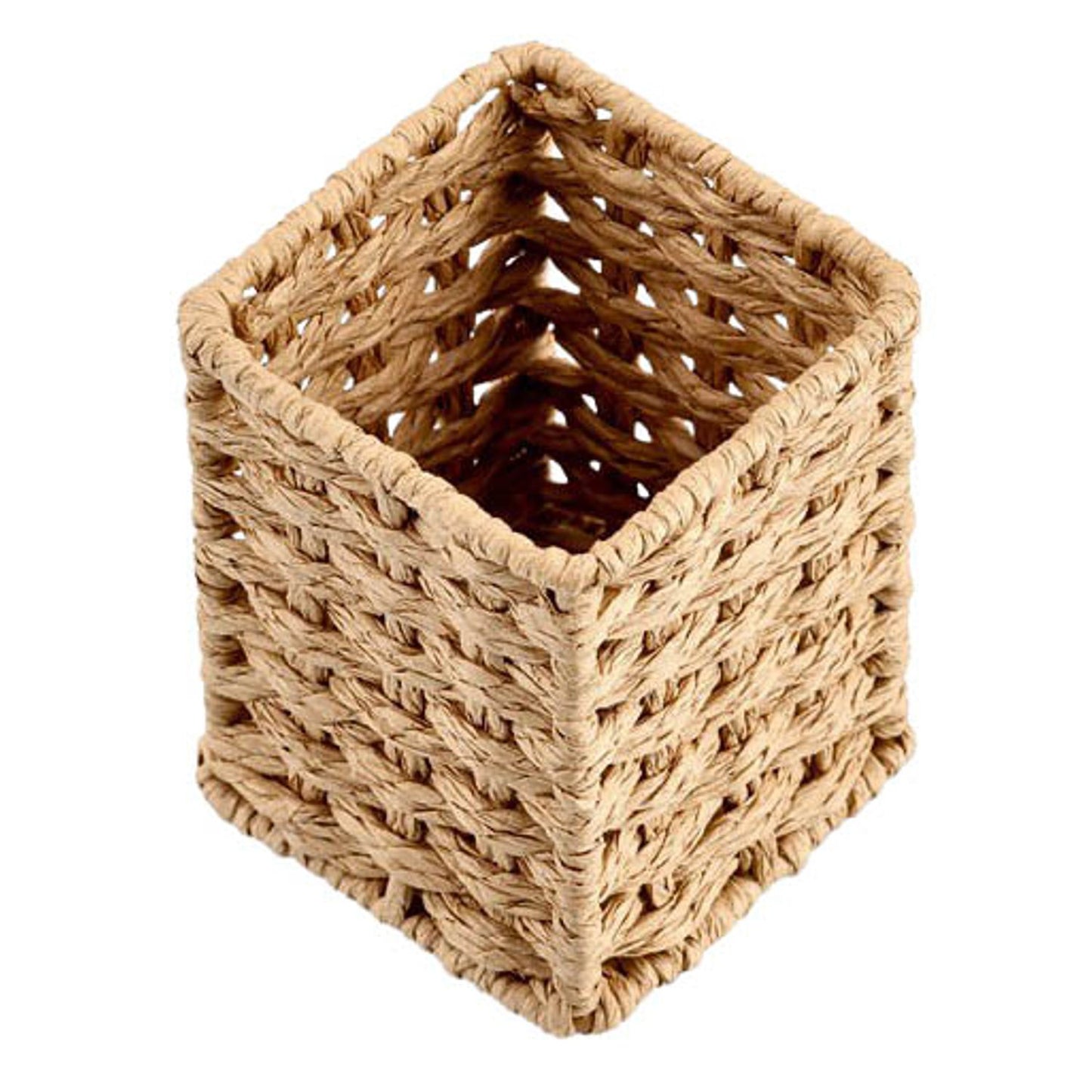 Zeller Stiftehalter Papiergeflecht natur Papiergeflecht 8,0 x 8,0 x 10,7 cm | 15210