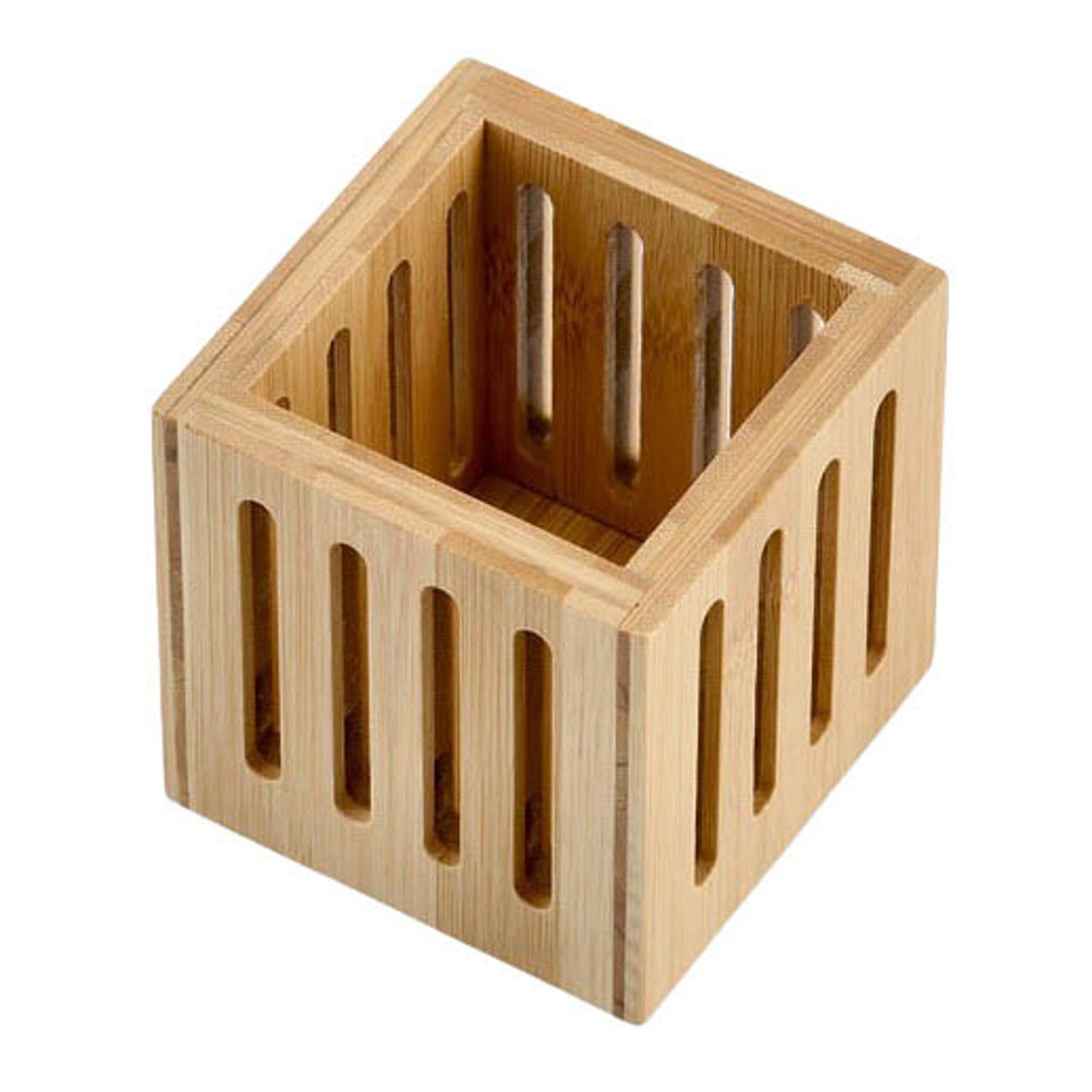 Zeller Stiftehalter braun Bambus 8,0 x 8,0 x 8,0 cm | 15201