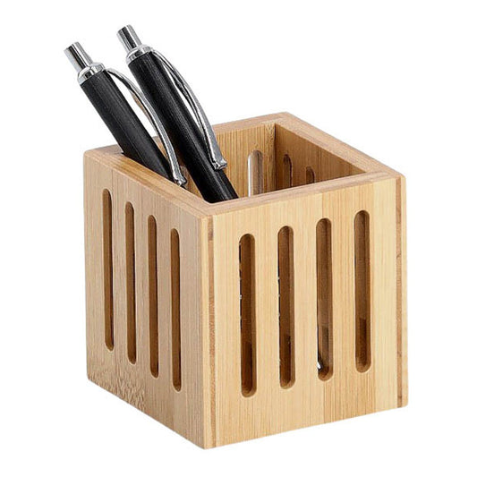 Zeller Stiftehalter braun Bambus 8,0 x 8,0 x 8,0 cm | 15201