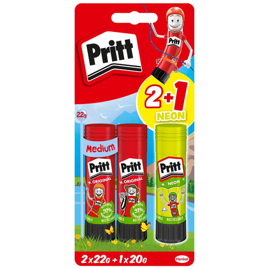 Pritt + 1 GRATIS: 2 Klebestifte 2x 22,0 +20,0 g g + GRATIS | 9H PBS2B | 1 Pack = 2 St.