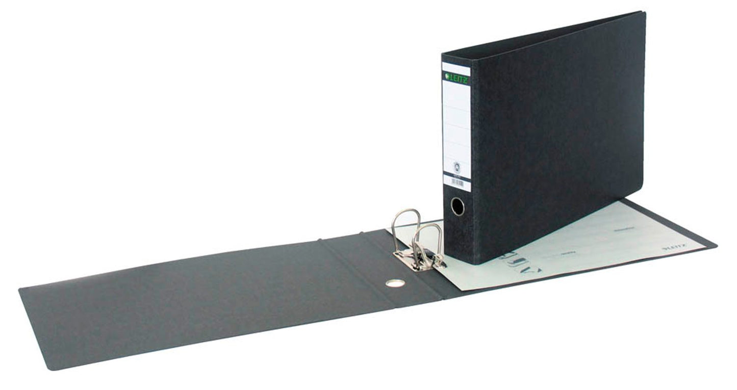 LEITZ 1072 Ordner schwarz marmoriert Karton 7,8 cm DIN A3