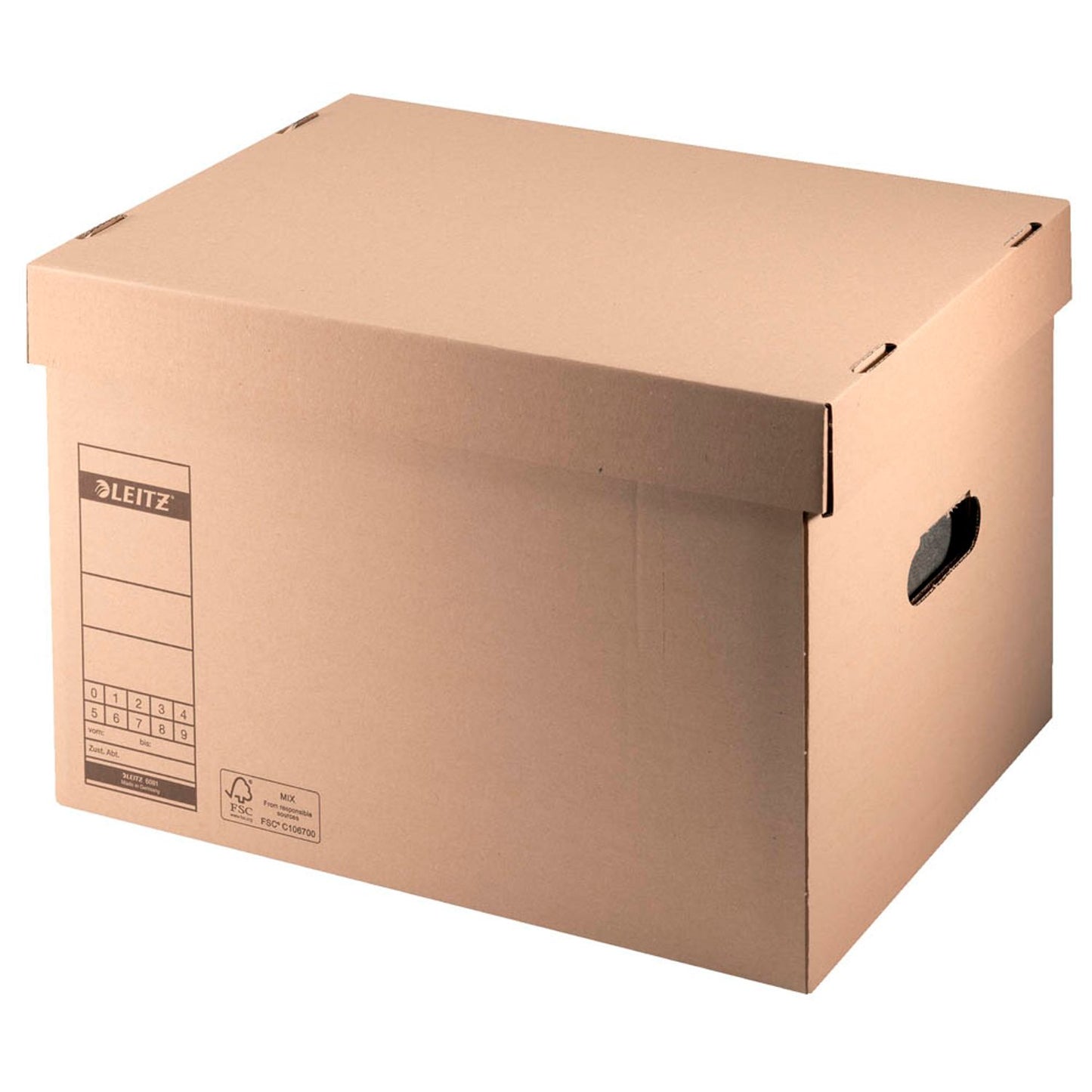 LEITZ Archivboxen 6081 braun 32,5 x 44,0 x 28,0 cm | 60810000 | 1 Pack = 10 St.