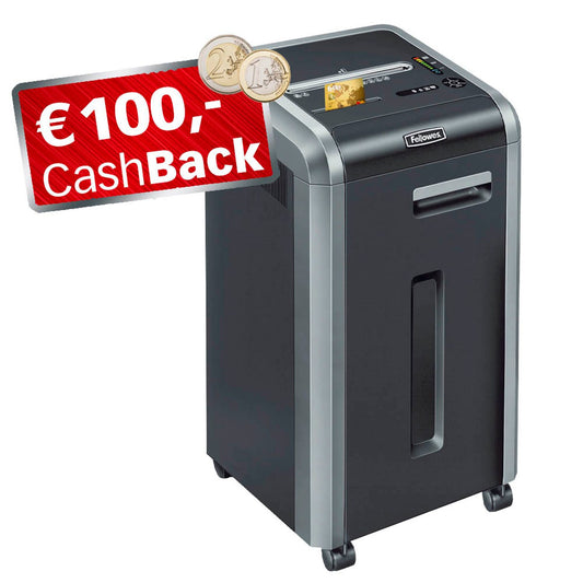 Fellowes AKTION: Powershred 225Ci Aktenvernichter mit Partikelschnitt P-4, 4 x 38 mm, bis , schwarz mit CashBack | 4622001