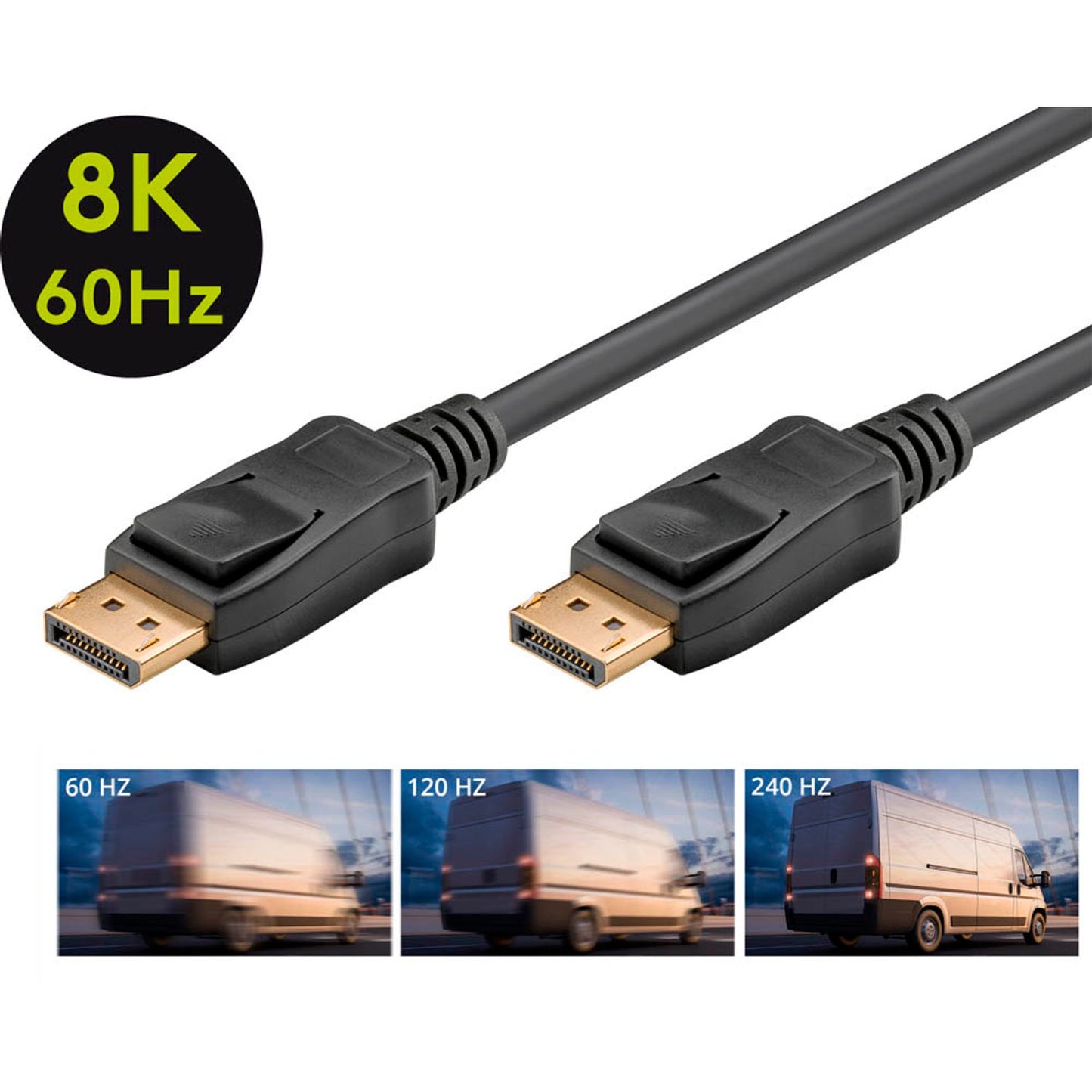 goobay DisplayPort Kabel 1.4 5,0 m schwarz | 64800