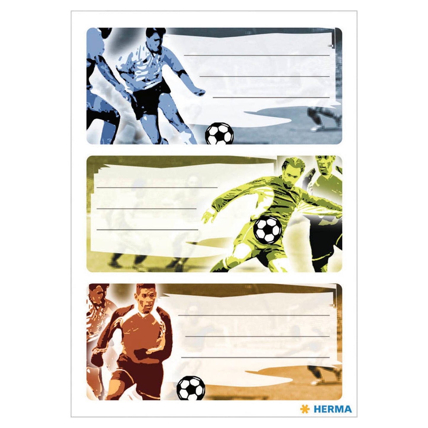 HERMA Schuletiketten Fussball, 9 Etiketten | 5598 | 1 Pack = 9 St.