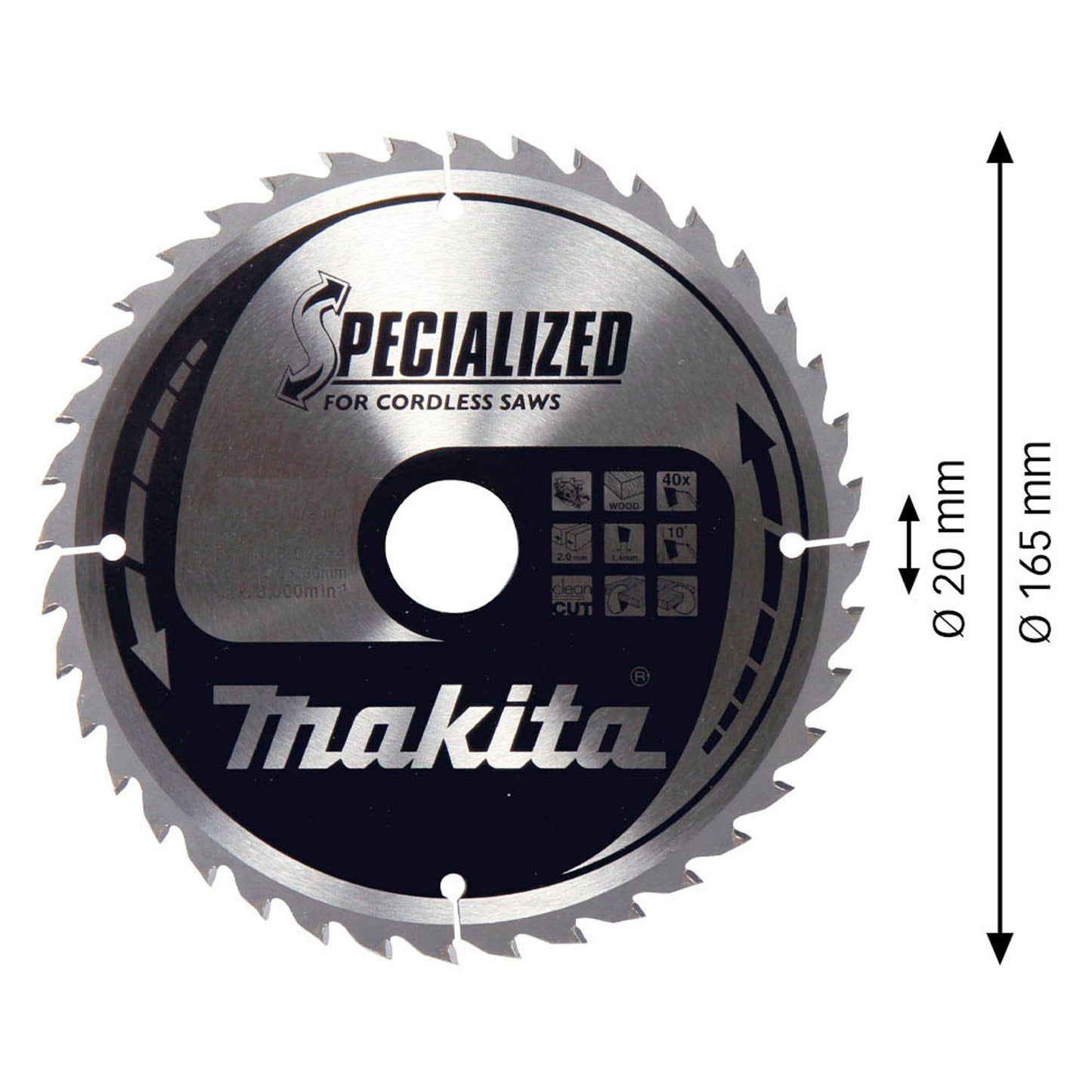 makita Kreissägeblatt 165,0 mm, 40 Zähne | B-32954