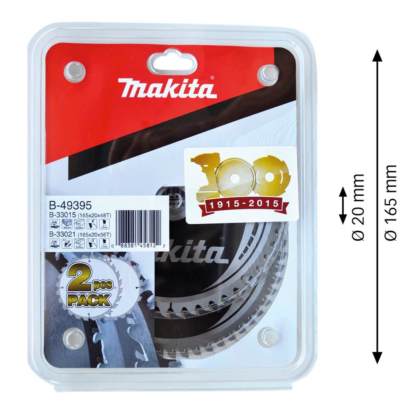 makita HM Kreissägeblätter-Set 2-teilig | B-49395 | 1 Set = 2 St.
