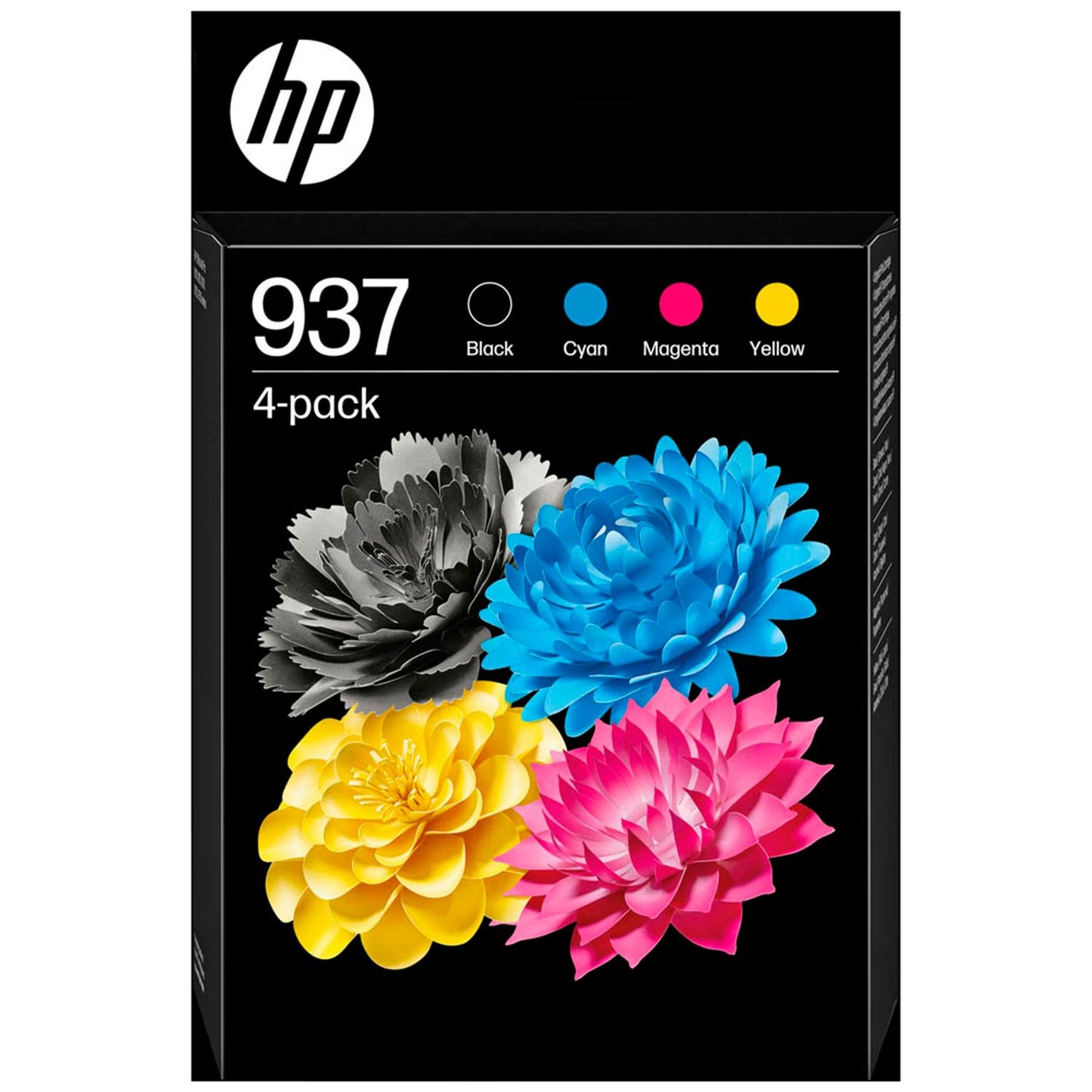 HP 937 () schwarz, cyan, magenta, gelb Druckerpatronen, 4er-Set | 6C400NE | 1 Pack = 4 St.
