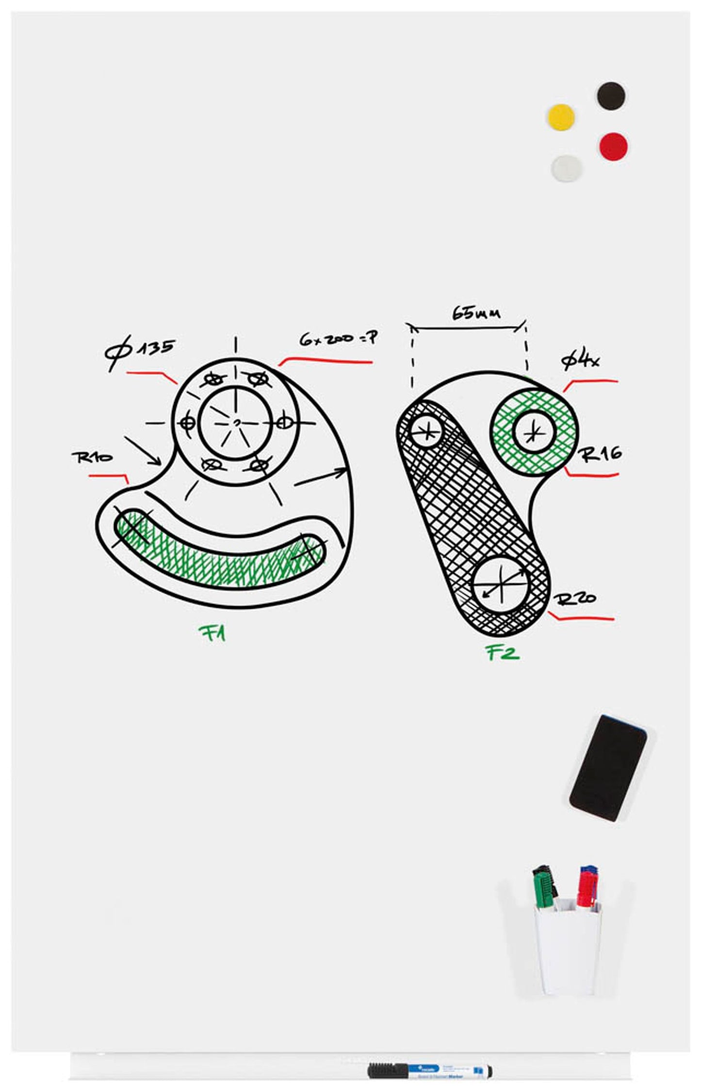 rocada Whiteboard Skinwhiteboard weiß Stahl