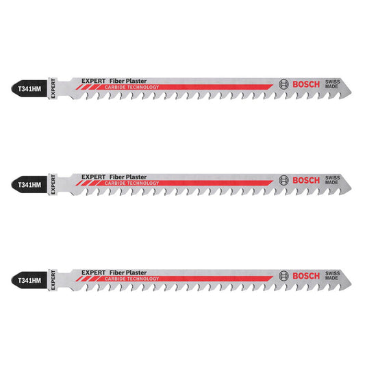 BOSCH EXPERT Fiber Plaster T 341 HM Stichsägeblätter | 2608900564 | 1 Pack = 3 St.