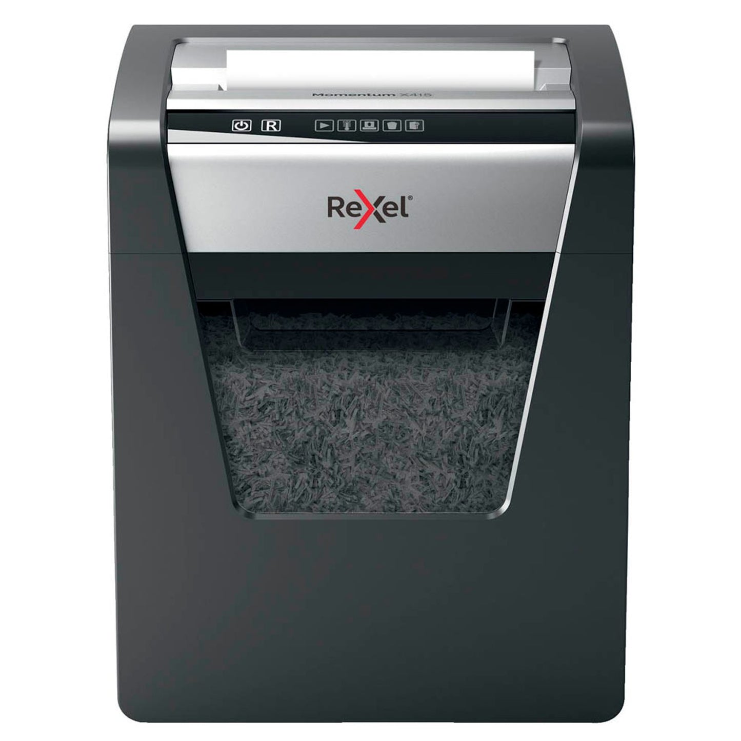 Rexel Momentum X415 Aktenvernichter mit Partikelschnitt P-4, 4 x 40 mm, bis , schwarz | 2104576EU