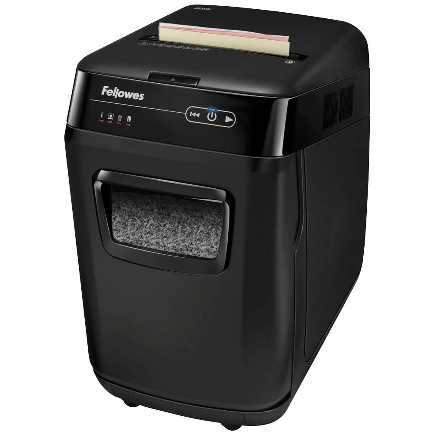 Fellowes AutoMax 200M Aktenvernichter mit Partikelschnitt P-5, 2 x 14 mm, bis , schwarz | 4656301