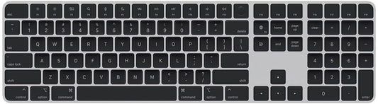 Apple Magic Keyboard (2024) mit Ziffernblock und Touch ID Tastatur kabellos , silber