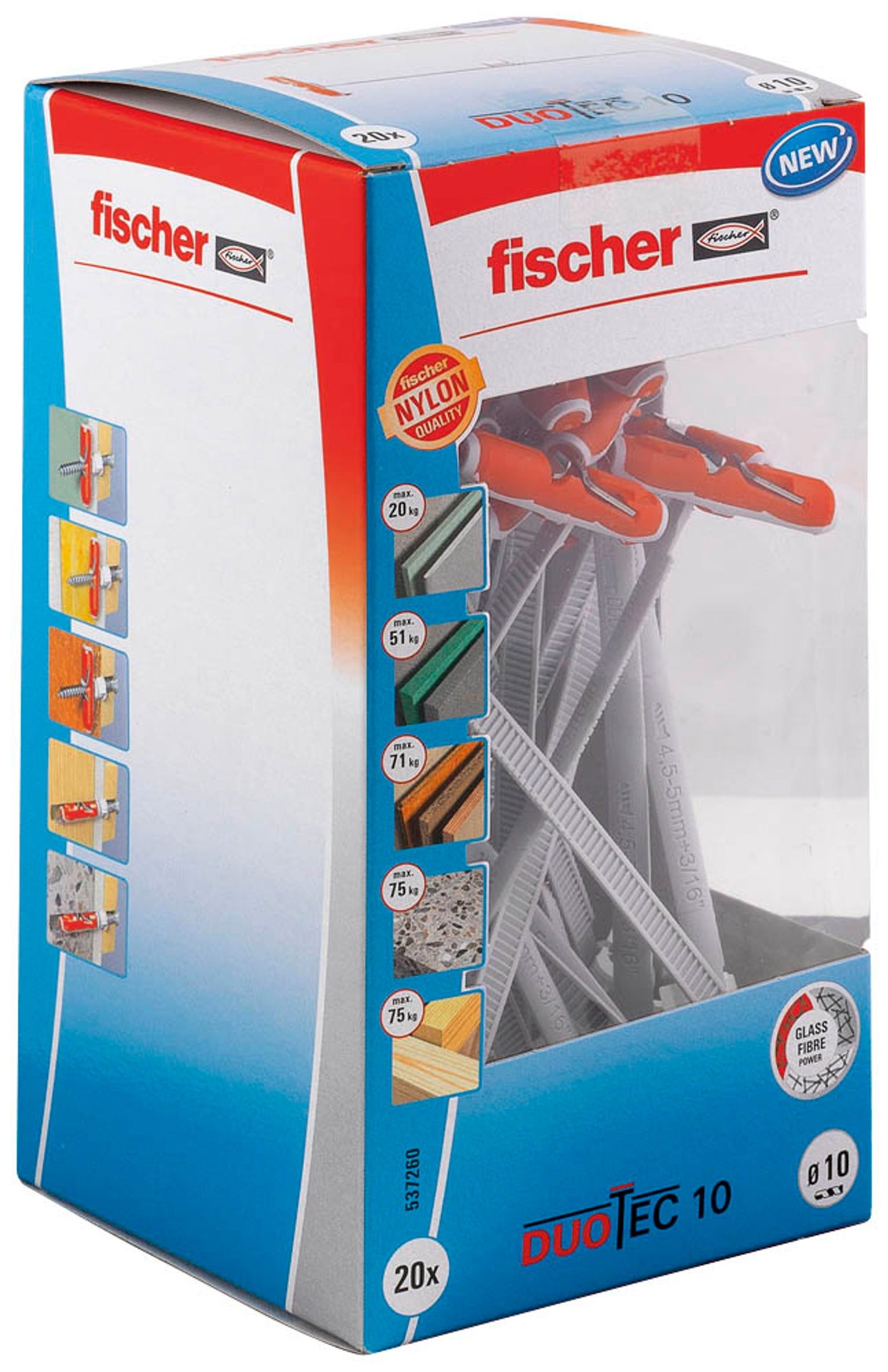 fischer DuoTec 10 Universaldübel-Sortiment Ø 10 mm x 50 mm,  Stück