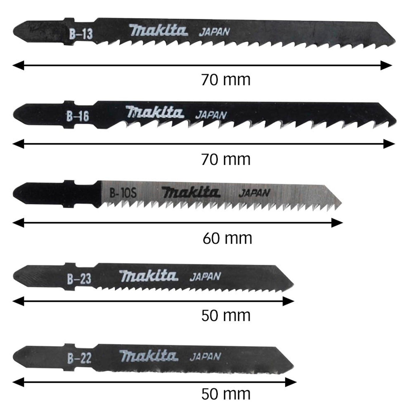 makita Stichsägeblätter-Set 5-teilig | A-86898