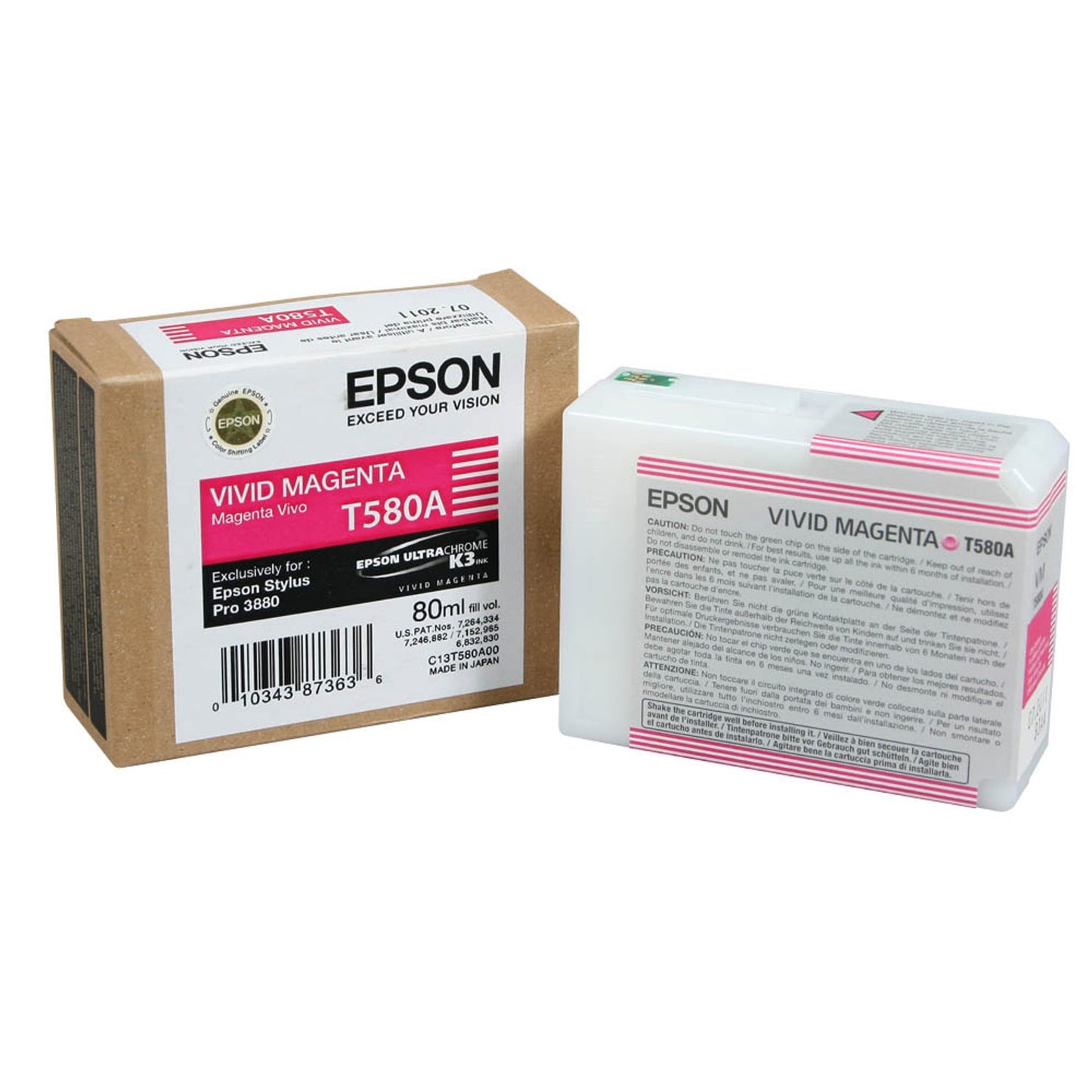 EPSON T580A vivid magenta Druckerpatrone | C13T580A00