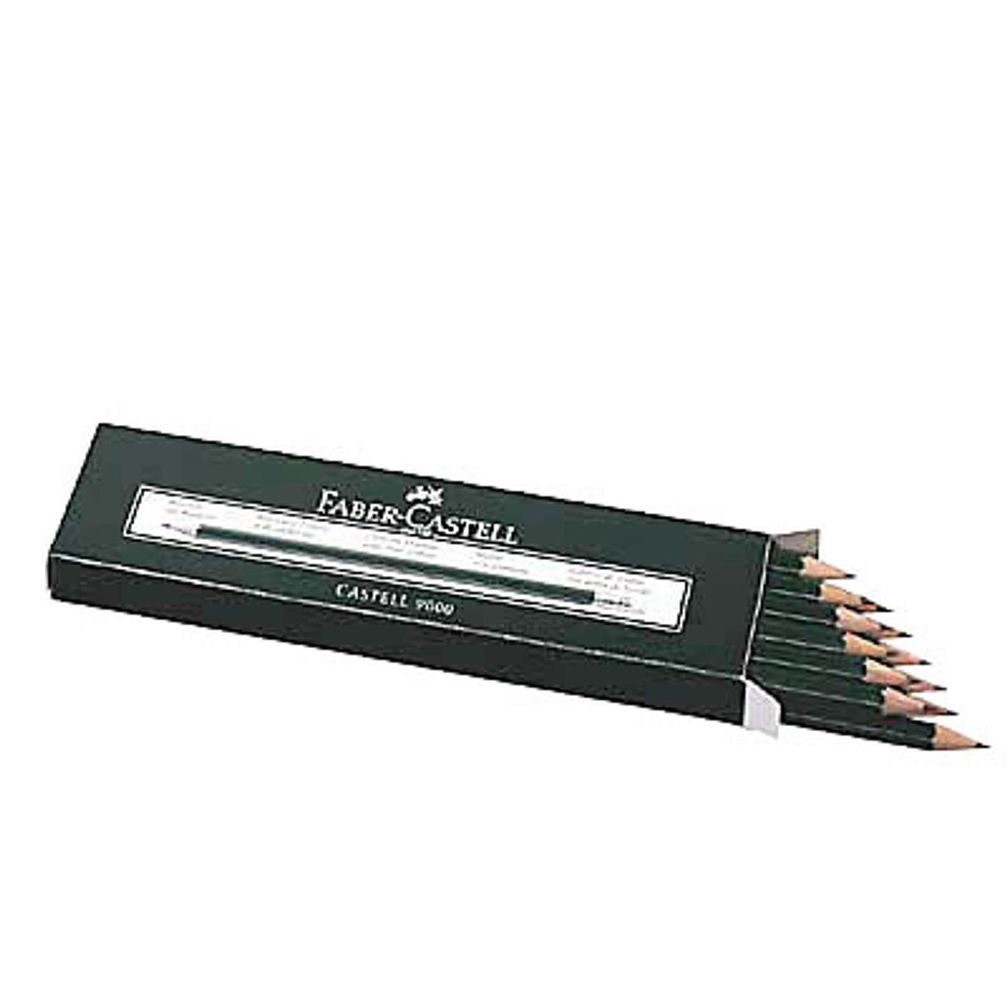 FABER-CASTELL 9000 Bleistifte grün mit Radierer, 12 St.