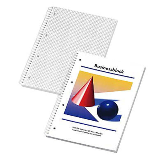 neutral Collegeblöcke Kugel und Kegel kariert DIN A4 Innenrand | 100110259203 | 1 Pack = 5 Blöcke