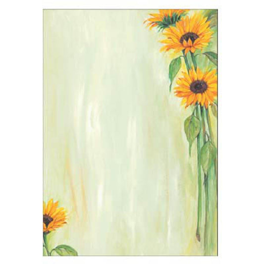 SIGEL Motivpapier Sunflower Motiv DIN A4 90 g/qm | DP694 | 1 Pack = 25 Blatt