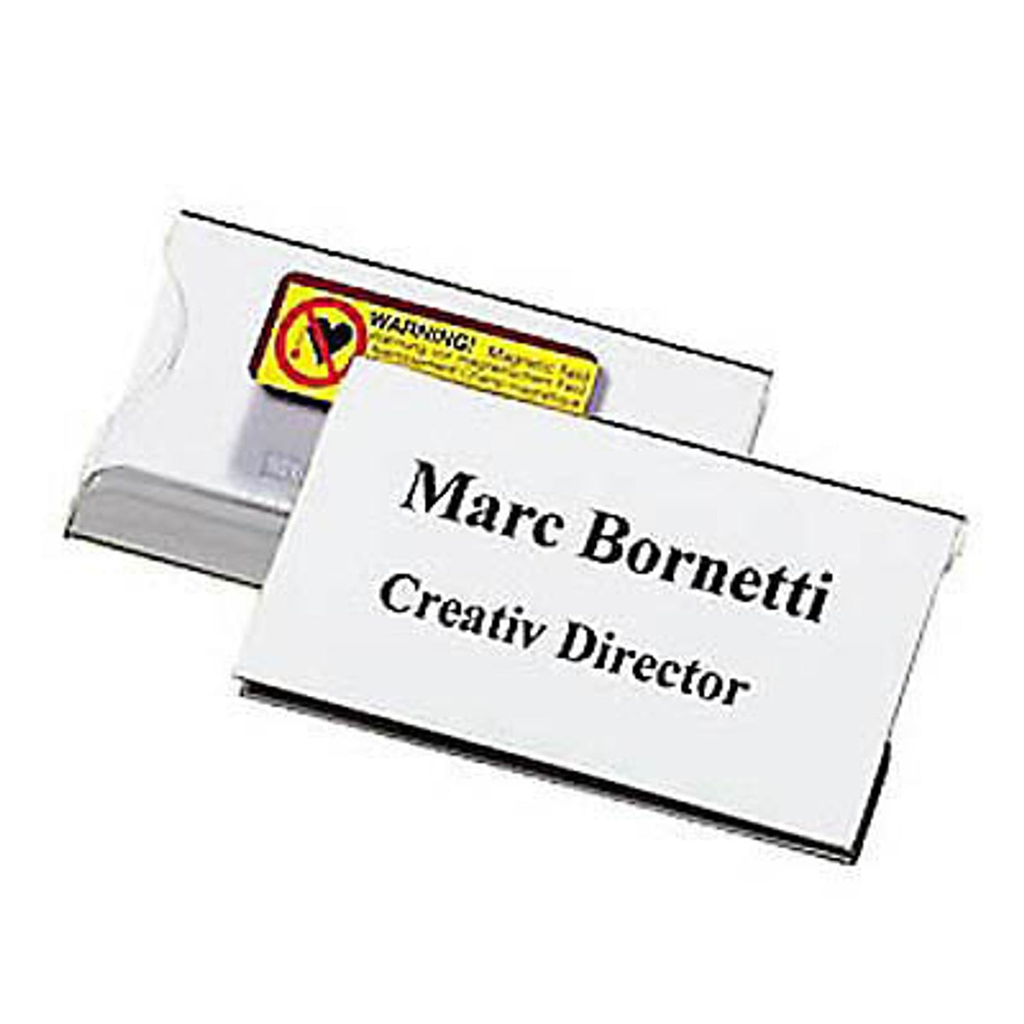 25 DURABLE Namensschilder mit Magnet