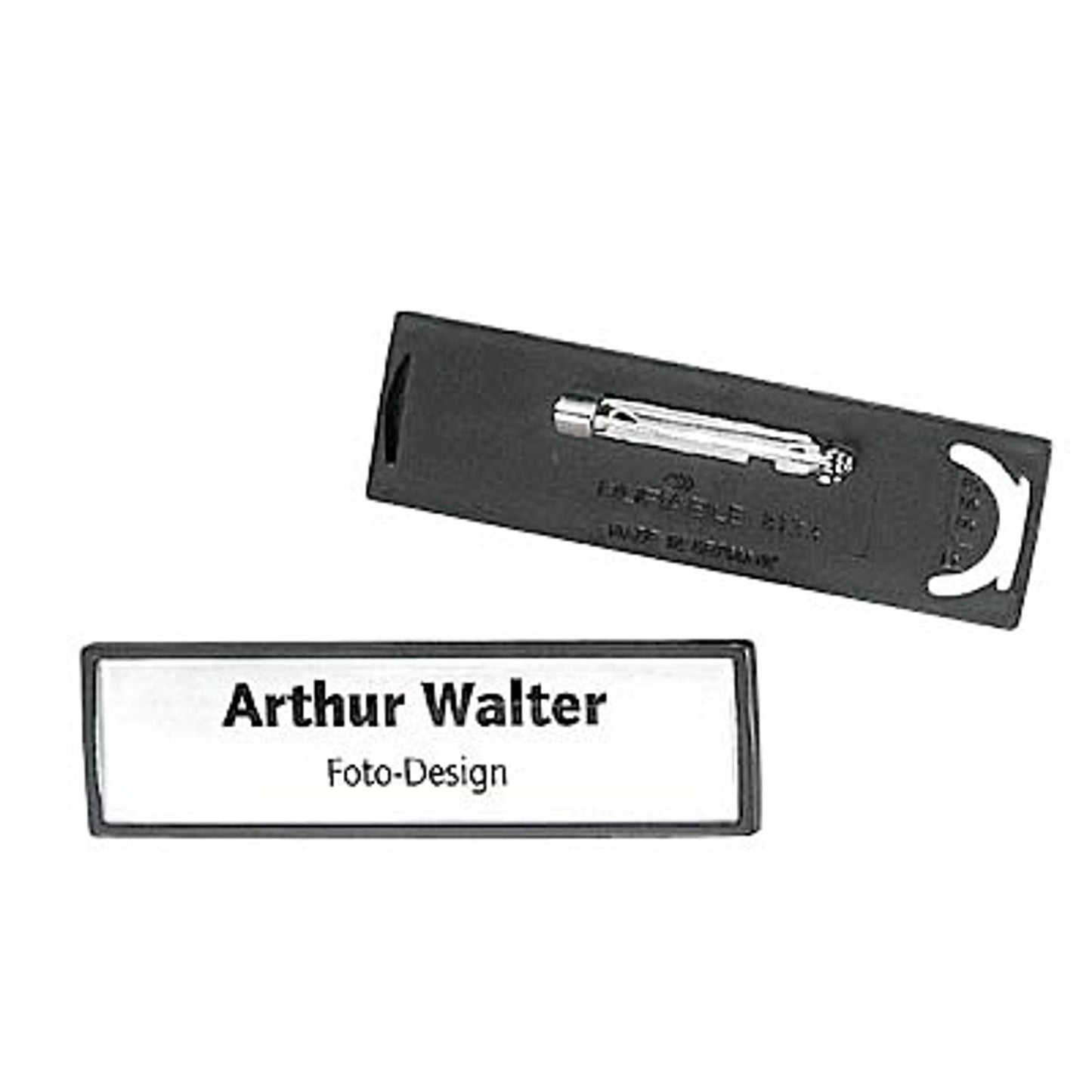 25 DURABLE Clip Card Namensschilder mit 6,7 x 1,7 cm