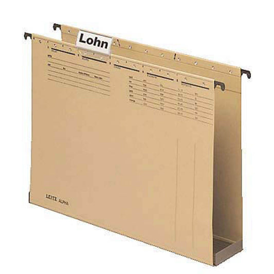 LEITZ Hängesammler ALPHA® 1941 naturbraun Boden: 6,0 cm | 19410000 | 1 Pack = 15 St.