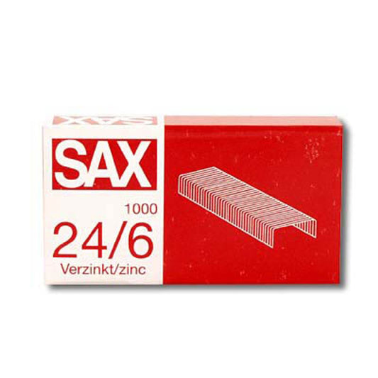 sax design Heftklammern 24/6 | 1-246-00 | 1 Pack = 1.000 St.