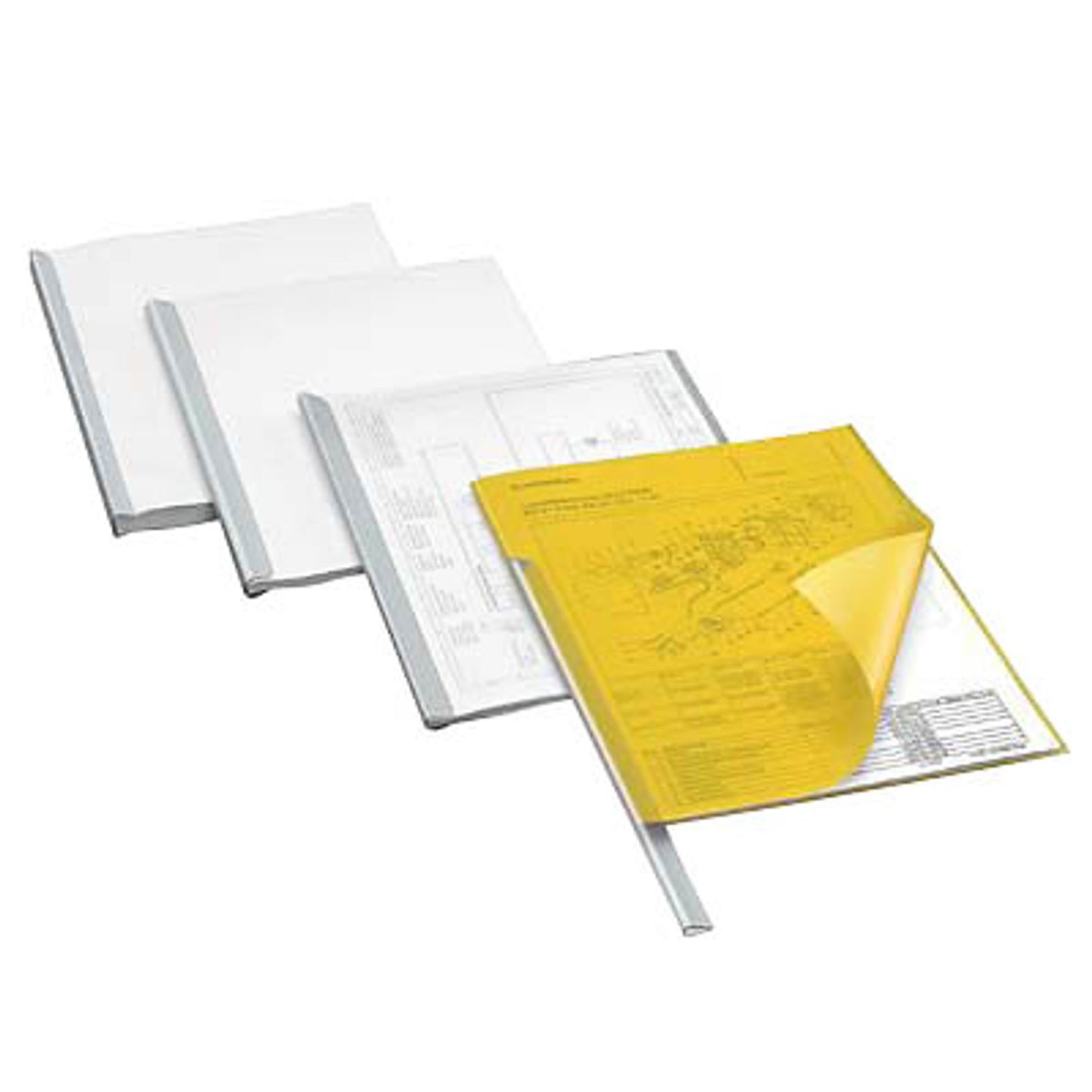 DURABLE Klemmschienen transparent DIN A4 | 290919 | 1 Pack = 25 St.