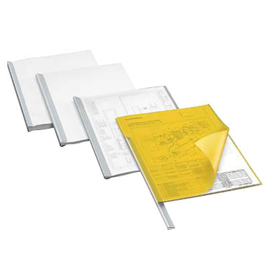 DURABLE Klemmschienen transparent DIN A4 | 290919 | 1 Pack = 25 St.