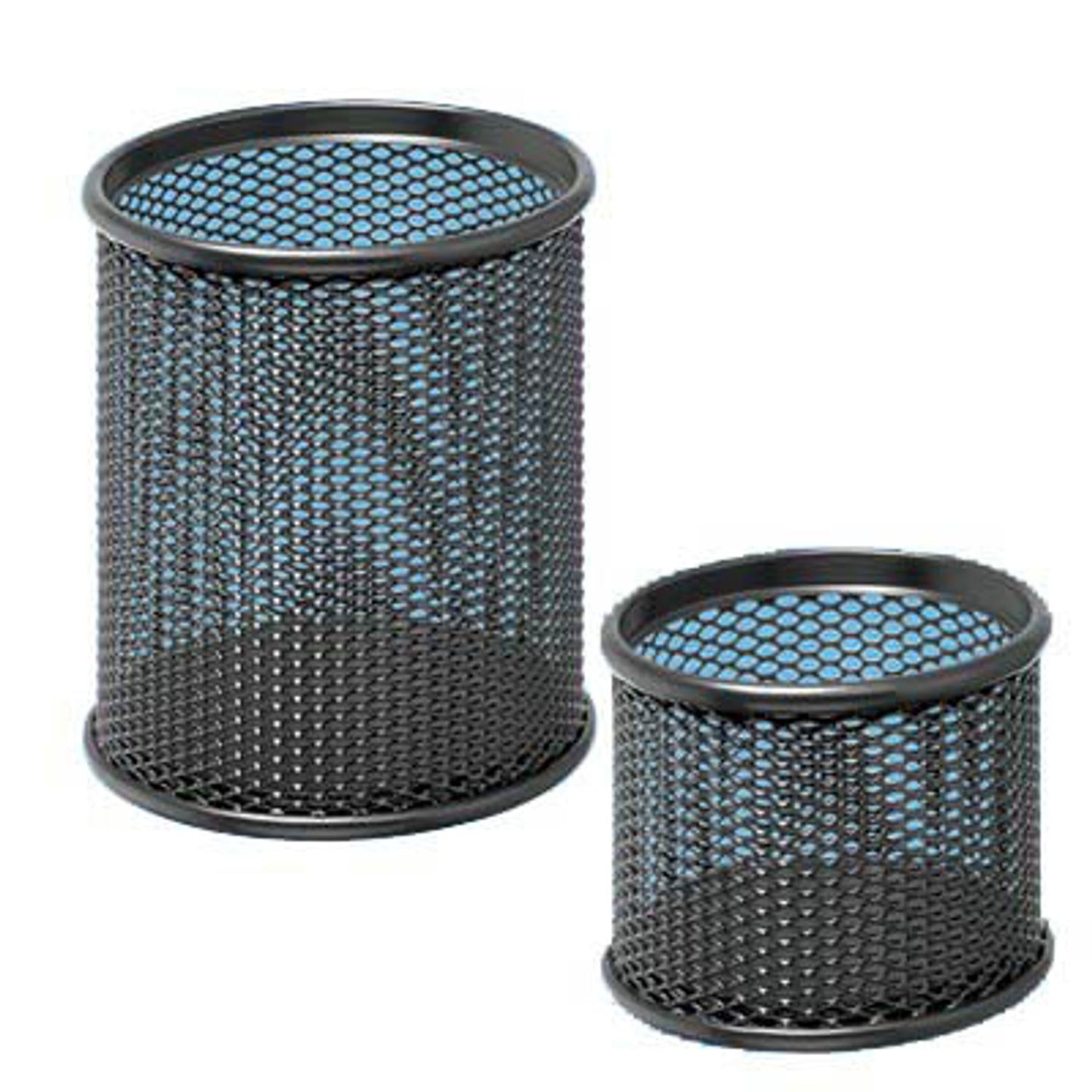 WEDO Stiftehalter-Set schwarz Metall, lackiert 8,0 / 6,0 x 8,0 / 6,0 x 8,5 / 4,8 cm | 65401