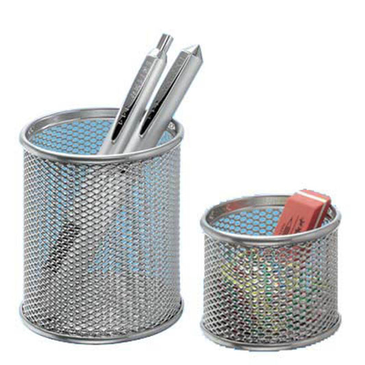 WEDO Stiftehalter-Set silber Metall, lackiert 8,0 / 6,0 x 8,0 / 6,0 x 8,5 / 4,8 cm | 65454