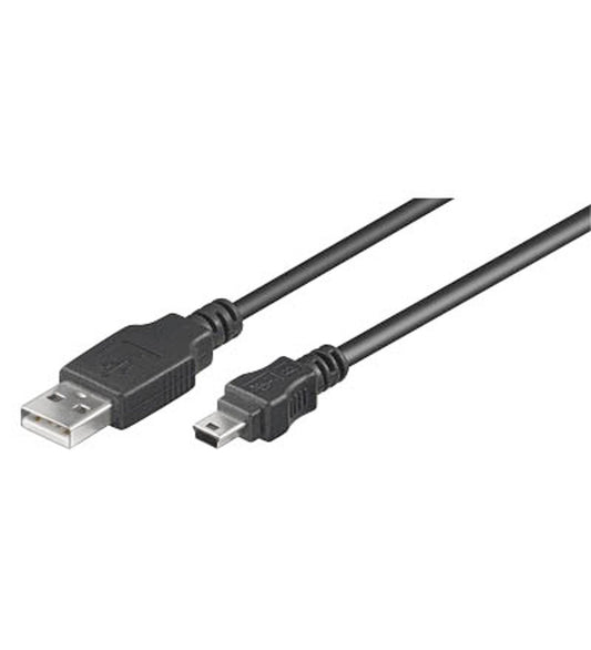 goobay USB 2.0 A/Mini USB 2.0 B Kabel schwarz, 1 St.
