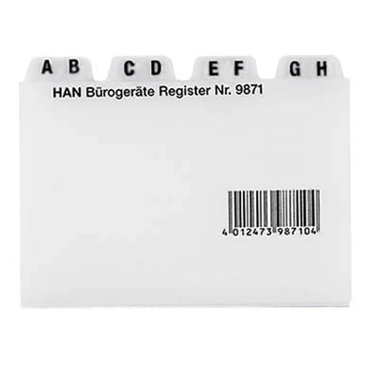 HAN Karteikartenregister A-Z transparent | 9871