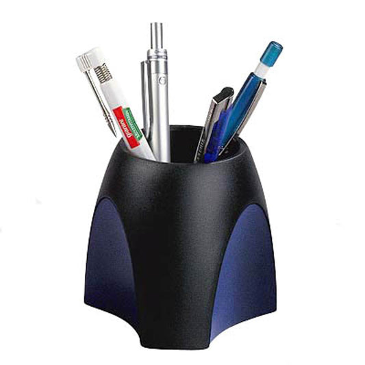 HAN Stiftehalter Delta schwarz/blau Polystyrol 6,5 x 4,9 x 8,8 cm | 1753-34