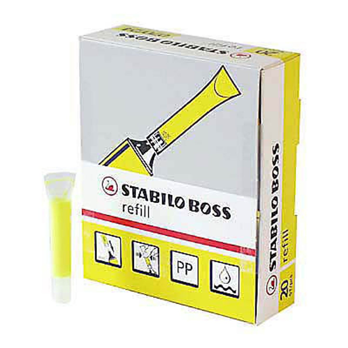 STABILO Nachfülltusche gelb | 070/24 | 1 Pack = 20 St.