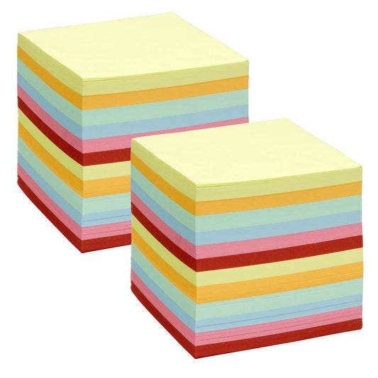 folia AKTION: Notizzettel geleimt farbsortiert 9,0 x 9,0 cm, ca | EDV | 1 Aktionspack = 2 St.