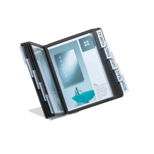 DURABLE Sichttafelsystem VARIO A5 Display System table 10 DIN A5 schwarz mit . Sichttafeln | 550601