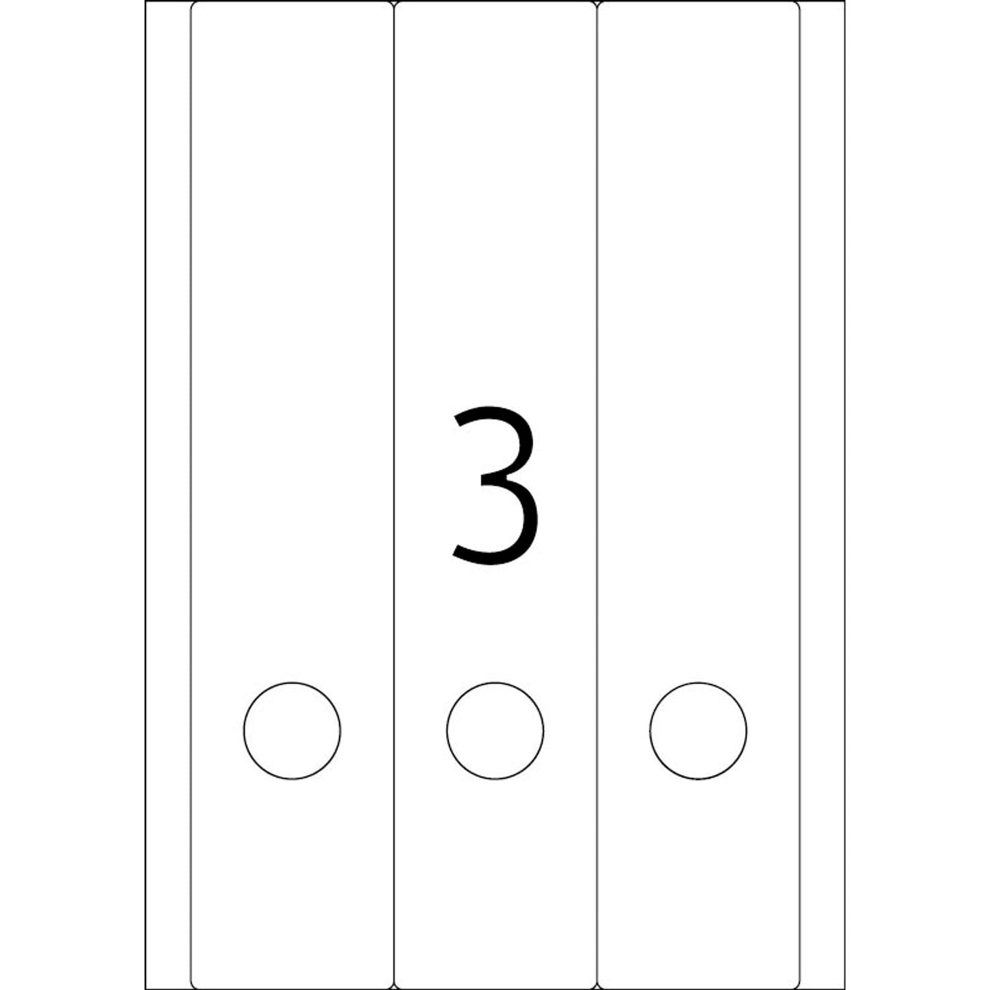 HERMA Ordneretiketten weiß | 10185 | 1 Pack = 25 Blatt