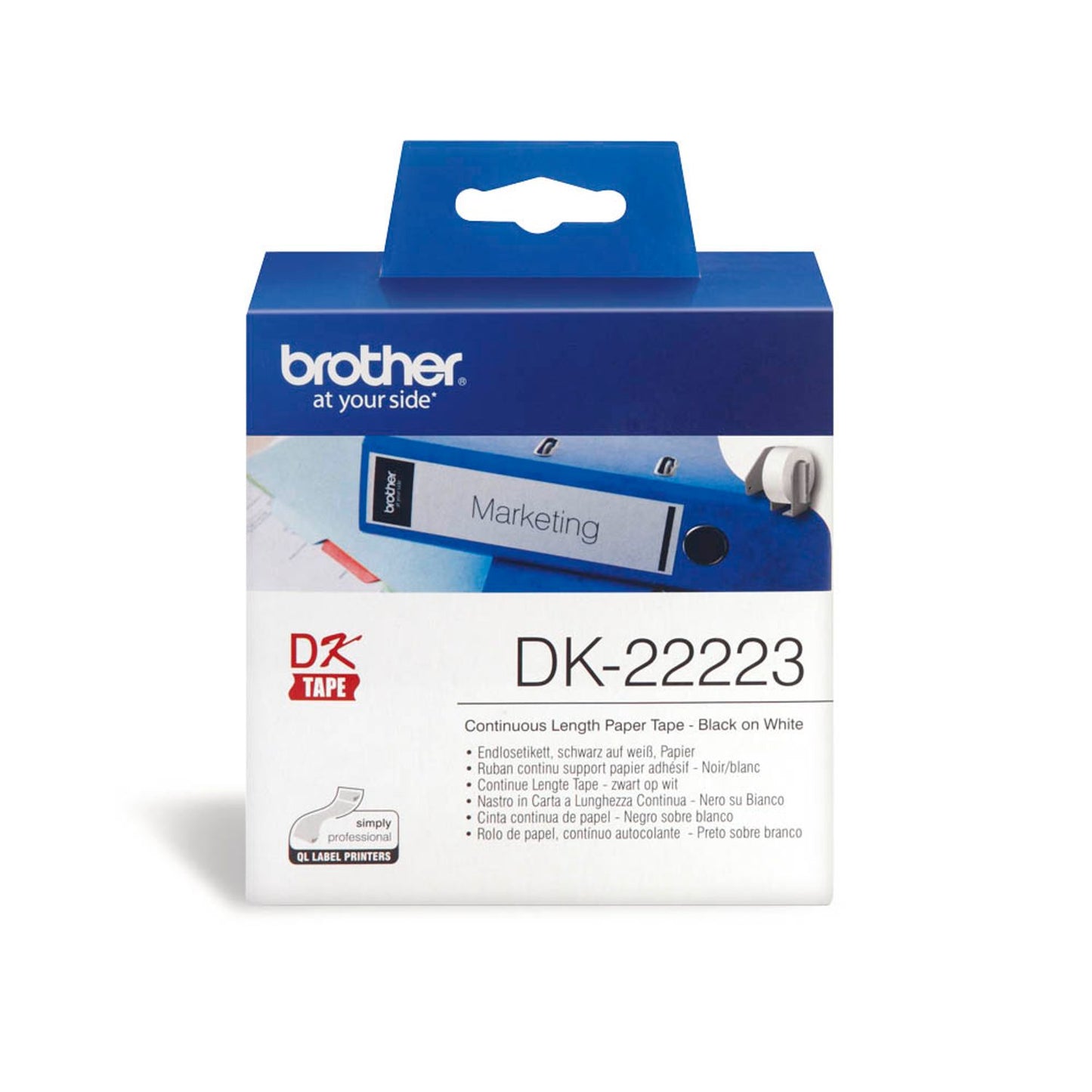 brother Endlospapierrolle für Etikettendrucker weiß 50,0 mm x 30,48 m | DK-22223
