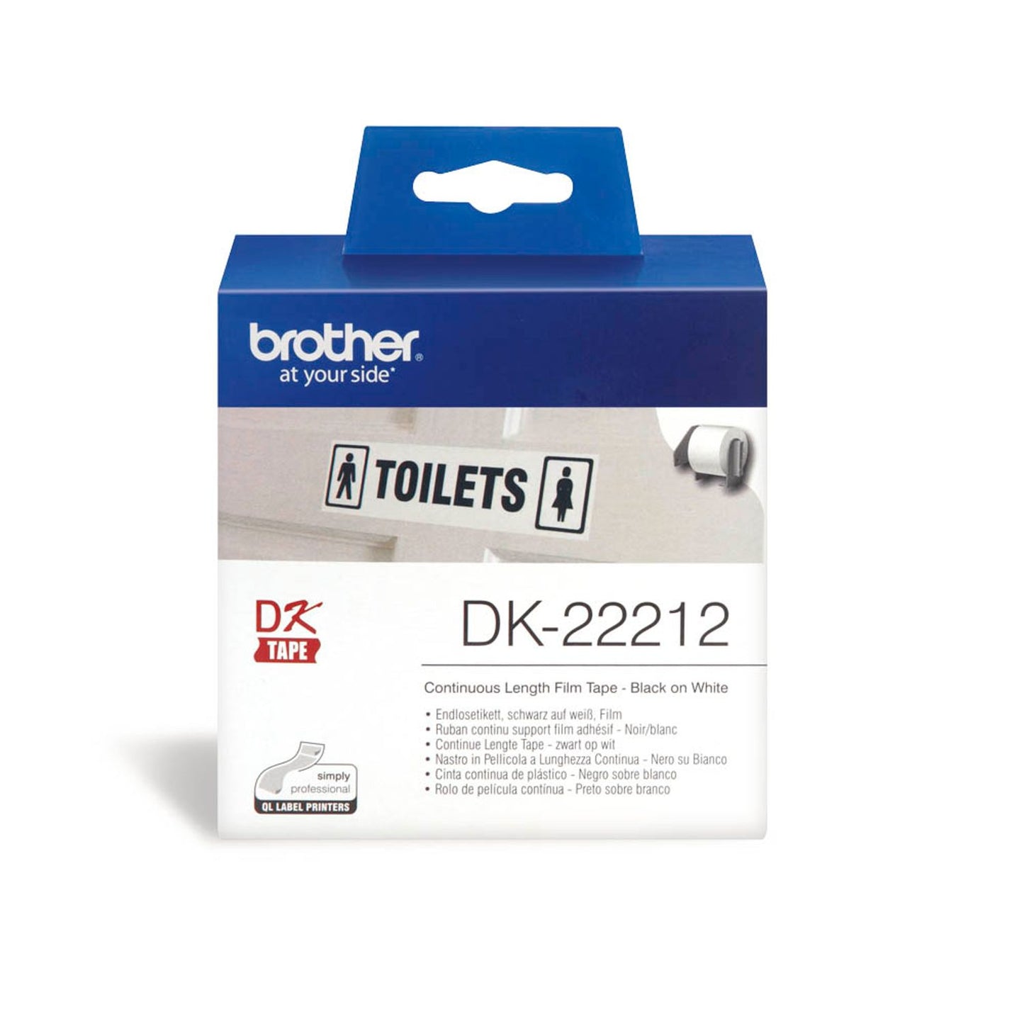 brother Endlosetikett für Etikettendrucker weiß 62,0 mm x 15,24 m | DK-22212