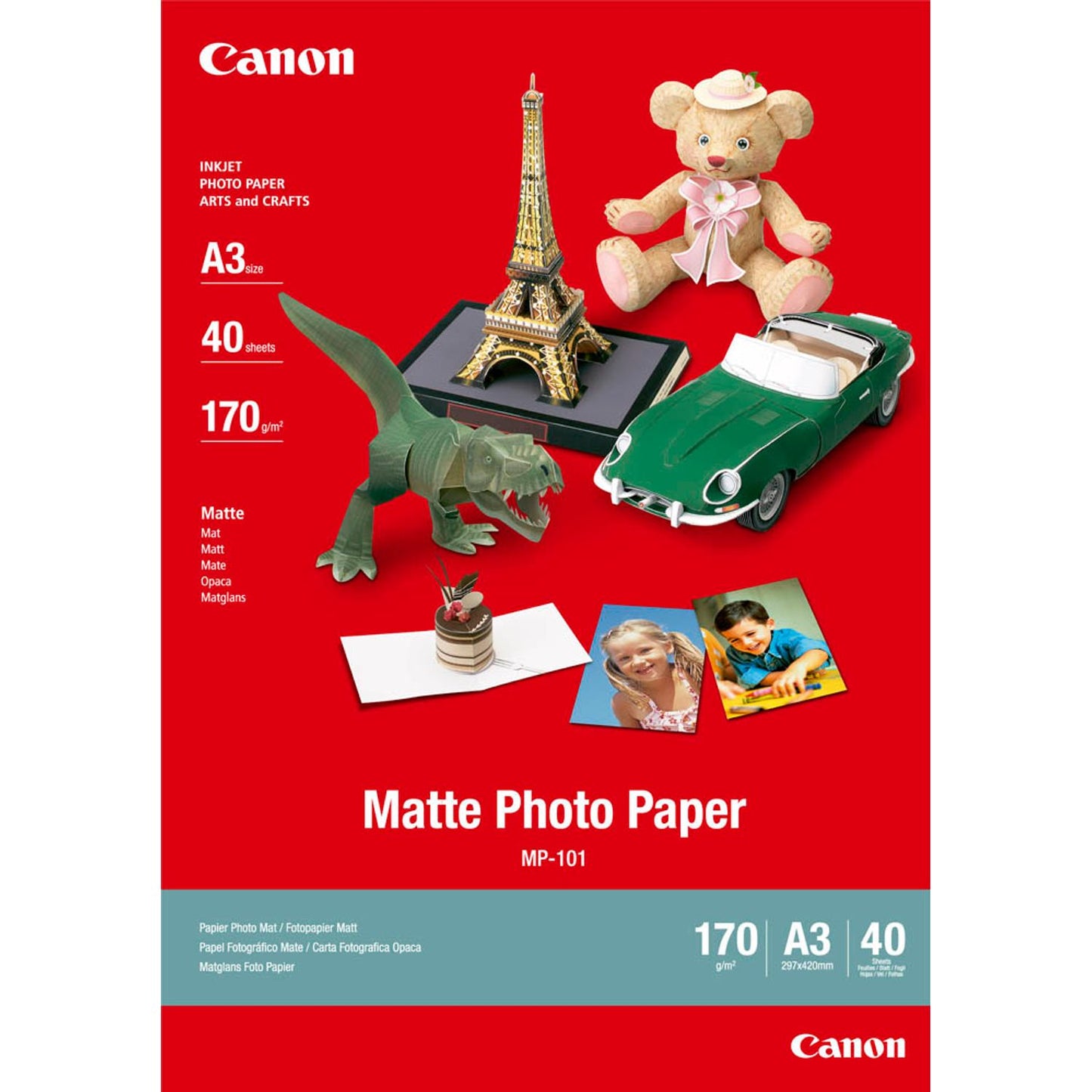 Canon Fotopapier MP-101 DIN A3 matt 170 g/qm | 7981A008 | 1 Pack = 40 Blatt