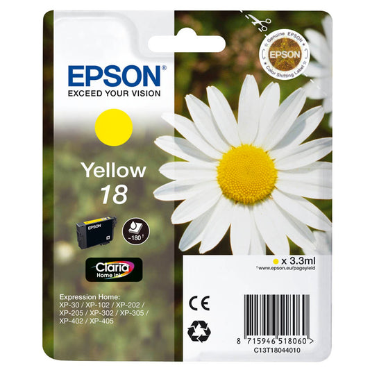 EPSON 18 / T1804 gelb Druckerpatrone | C13T18044012