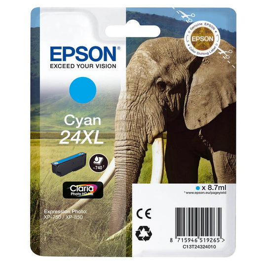 EPSON 24XL / T2432XL cyan Druckerpatrone | C13T24324012