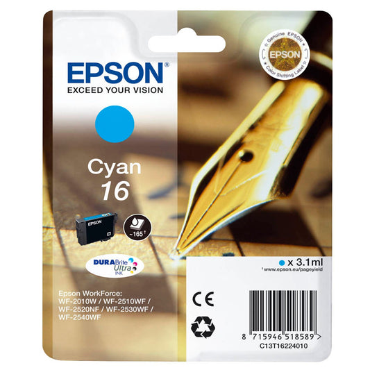 EPSON 16 / T1622 cyan Druckerpatrone | C13T16224012